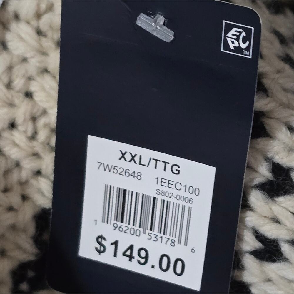 Lucky Brand Women's Fair Isle Print Coatigan Wool Cream & Black Plus XXL‎ NEW - Picture 9 of 12